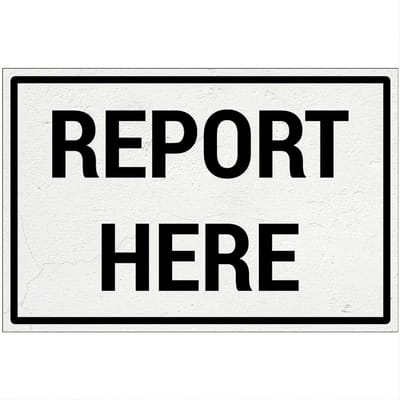 Report here bord | Forex Re materiaal | 18 x 12 cm