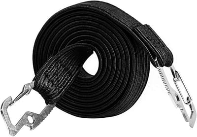 Bagage Elastiek - Spanbanden met Haken - Vervoer Vastzetten - Versterkte Stiksels - 2 Meter - Zwart