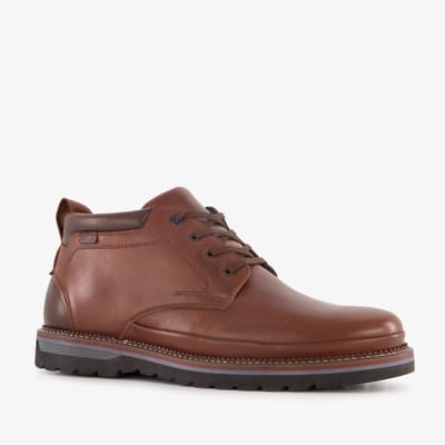 Hush Puppies leren heren veterschoenen cognac - Maat 40 - Uitneembare zool