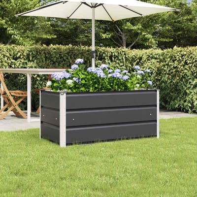 vidaXL - Plantenbak - Antraciet - 100 - x - 50 - x - 45 - cm - Gegevens - staal