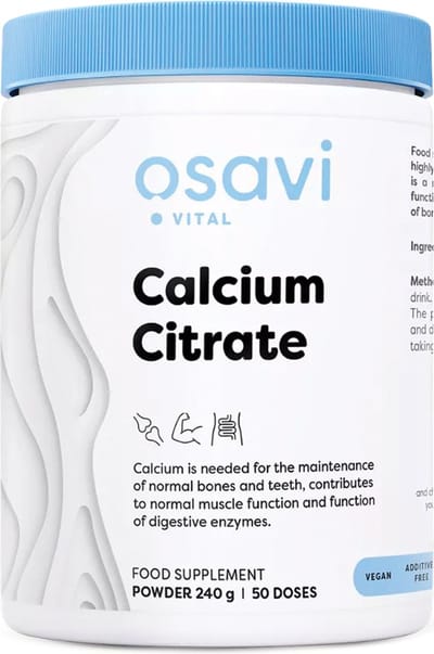 Osavi - Calciumcitraat poeder - 240 gram - calcium 960 mg - 50 porties per verpakking