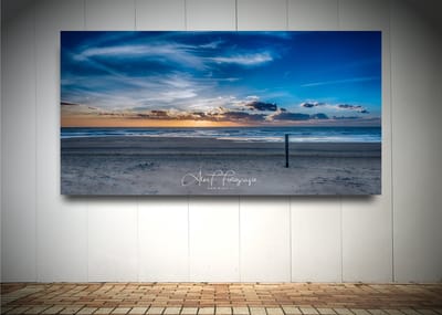 Foto op Canvas - Strand AlexF047 – Formaat 120 x 60cm - Wanddecoratie - Muurdecoratie woonkamer - Slaapkamer decoratie - Kamer accessoires - Schilderijen op canvas