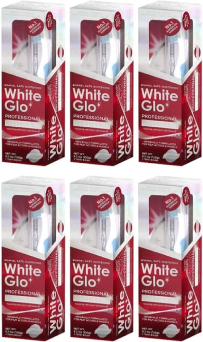 White Glo Extra Strength Whitening Toothpaste Professional Choice -- Extra Sterke Whitening Tandpasta (100ml) - Pack of 6