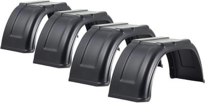 Achterwandsspatborden 10 inch breed, ALKO kunststof, geschikt voor wielen 20,5x8,00-10 (set van 4)