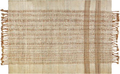 ORTAOBA - Modern vloerkleed - Lichtbeige - 140 x 200 cm - Jute