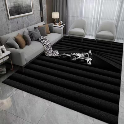 1 stuks Levendig 3D Vloerkleed Illusie Schedel Ontwerp Flanel Zacht Antislip Anti-Vermoeidheid met Kleurrijk Geruit Patroon Vloermat 120*160cm