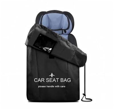 Dailygoods- Autostoel Reistas Universele Maat - Bescherming - Ergonomisch - Verstelbare Rugzakriemen - Zwart - 300D Oxford-doek - Bagage