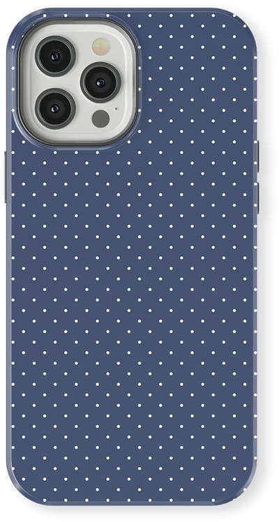 Micro Dots Tough Hoesje geschikt voor iPhone 12 Pro | Geschikt Voor Mag | Stippen Motief Backcover geschikt voor iPhone 12 Pro Indigo Spark