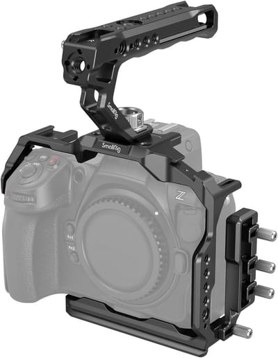 Cage Kit voor Nikon Z 8 met Top Handle en HDMI Kabelklem, Aluminium Volledige Cage voor Lage Hoek, Landschapsfotografie en Bruiloftsvideo's - 3941