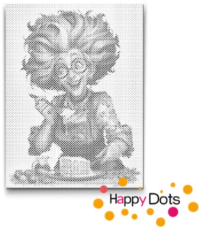 HappyDots DOT Painting Gekke oma's 03 - 30x40cm