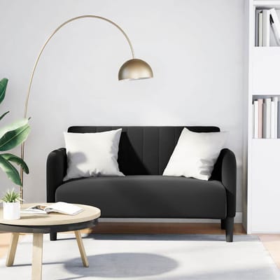 vidaXL - Loveseat - bank - 109 - cm - fluweel - zwart