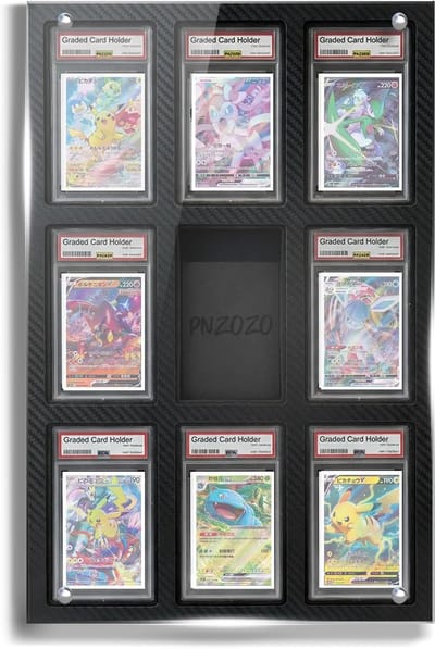 Kaart Display - Acryl Frame - Verzameling Tonen - 9-Slot Schuim - 1 Pack - Zwart