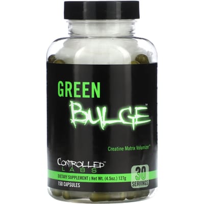 Controlled Labs, Green Bulge, Volumisateur de Matrice de Créatine, 150 Capsules