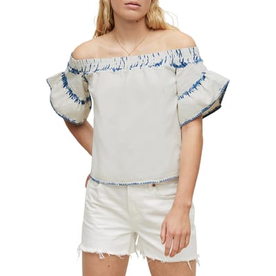 AllSaints Adela Top Bleach White Größe: 34 | Blusen Outlet | Damen | Weiß
