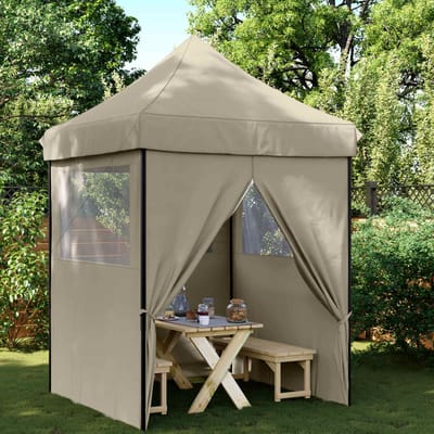 vidaXL - Partytent - 200 - x - 200 - x - 306 - cm - Taupe - Oxford - Stof
