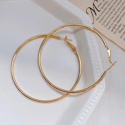 Hoops 5cm - Premium Stainless Steel - Waterproof - Glansvast - Basic oorringen - Minimalistische sieraden - The Jewellery Salon