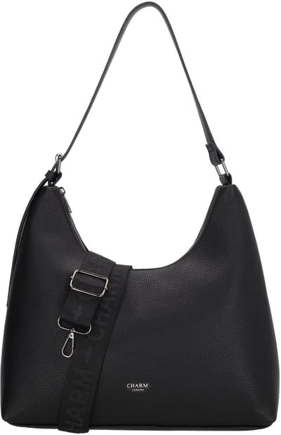 Charm London Montmartre Schoudertas - Buidel - Hobo - Crossbody - Zwart
