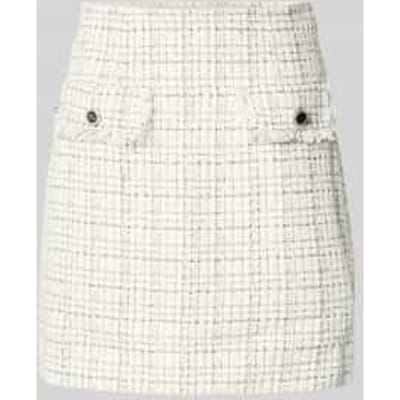 GUESS Annamaria Mini Tweed White And Black Twee Maat: L | Mini Rokken Outlet | Dames | Wit