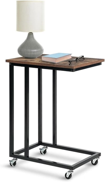 Bijzettafel Bank - Laptoptafel - Banktafel - staalframe