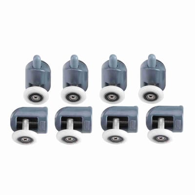 Dailygoods- Katrollen 8 Stuks - Roldiameter 19 mm - Douchedeur Rollen - Glazen Schuifdeur Wielen - Slijtvast - Geluidsarm - Deurrollen