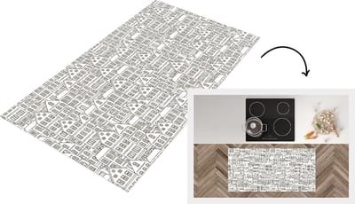 Keukenloper - Loper keuken - Huis - Patronen - Skyline - 120x60 cm - Keukenloper vinyl