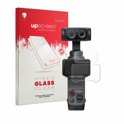 upscreen - Screenprotector voor Insta360 Luna Ultra (Display + Lens) - Folie Beschermfolie Beschermglas transparant