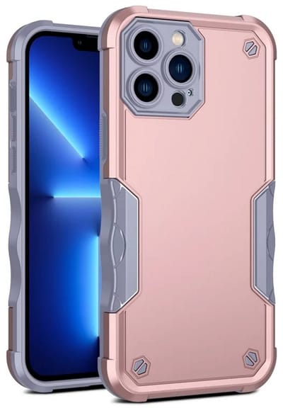 Cityhoesje - iPhone 15 Pro Max - Non-slip Stripes- - PC+TPU Backcase - Roze