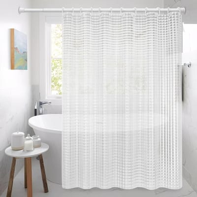 Waterdicht Douchegordijn 200x180 cm met Haken - Anti Schimmel PEVA