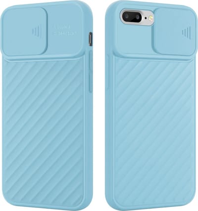 Cadorabo Hoesje geschikt voor Apple iPhone 7 PLUS / 7S PLUS / 8 PLUS in Mat Turkoois - Beschermhoes van flexibel TPU-silicone en met camerabescherming Case Cover Etui