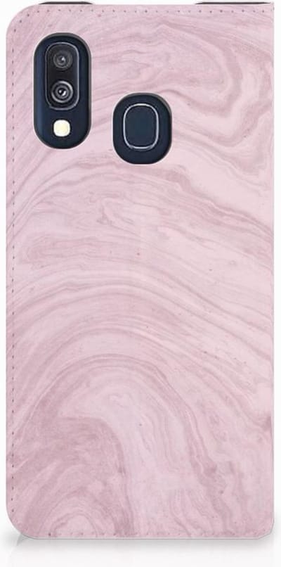 Samsung Galaxy A40 Standcase Marble Pink - Origineel Cadeau Vriendin