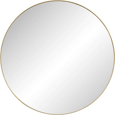 Ben Mimas Ronde Spiegel - met LED Verlichting en Anti-condens - Ø 40 cm - Voorgemonteerd - Mat Goud - Badkamerspiegel - Wandspiegel