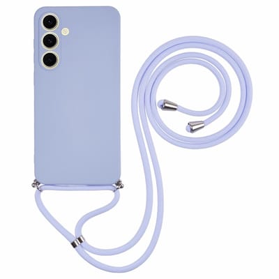 Coverup Hoesje - Geschikt voor Samsung Galaxy S25 FE Hoesje - Coverup Colour TPU Back Cover met Koord - Lavendel Grijs