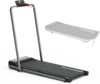 PH Fitness Loopband 8 km/u – Opvouwbare Treadmill – Bluetooth App – Stille Wandelband - Opvouwbare Treadmill met Display - WP400 – 1.5PK Motor – Bluetooth App – 130KG – 12 Programma’s – Hometrainer voor Thuis - Afstandsbediening – Veiligheidssleutel
