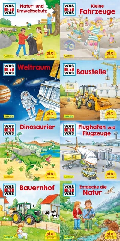 8-delige Set Educatieve Kinderboeken: Wat is Wat Junior Serie
