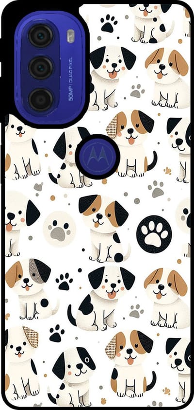 Smartphonica Telefoonhoesje Geschikt voor Motorola Moto G51 met honden opdruk - TPU backcover case dog design geschikt voor Motorola Moto G51