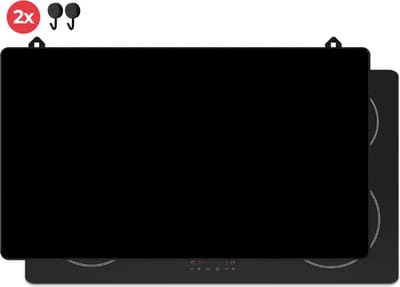 KitchyMist Inductie Beschermer 90x52 cm - Zwart Effen - Kookplaat Beschermer - Afdekplaat voor Kookplaat - Inductie Mat - Spatscherm Achterwand Keuken
