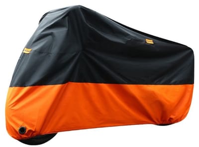 TOVBMUP Motorfietszeil - Buiten - Motorhoes - Waterdicht - Garagezeil - Winterbescherming - Geschikt voor Scooters, Motocross, Racefietsen - Afmetingen: 245 x 105 x 125 cm