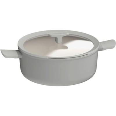 LEO Kookpot antikleef met deksel Balance Moonmist - Ø 28cm - Grijs - PFAS-vrij
