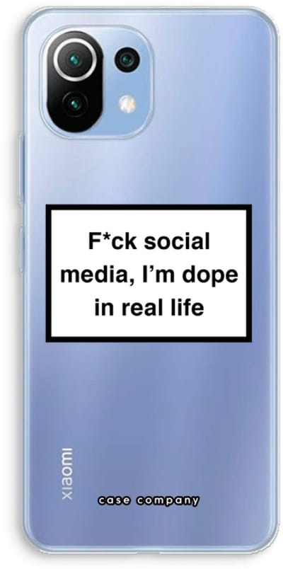 Case Company® - Hoesje geschikt voor Xiaomi Mi 11 Lite hoesje - I'm dope - Soft Cover Telefoonhoesje - Bescherming aan alle Kanten en Schermrand