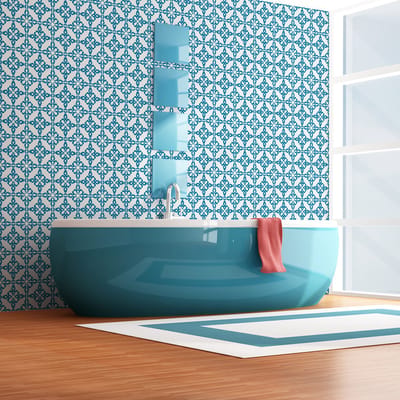Zelfklevende tegelmuurstickers voor keuken en badkamer - 60 tegelstickers, Azulejos Emerencia-stijl - 60 stickers, 10x10 cm