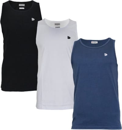 3-Pack Donnay - Muscle shirt (James) - Tanktop - Heren - Black/White/Navy (266) - maat 4XL