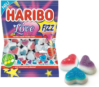 Haribo Love F!ZZ - zuur snoep in fruitsmaken - 1kg zak