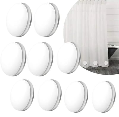 Douchegordijn Gewichtjes - Douchegordijn Magneten - Wit - 4cm- 10 Stuks