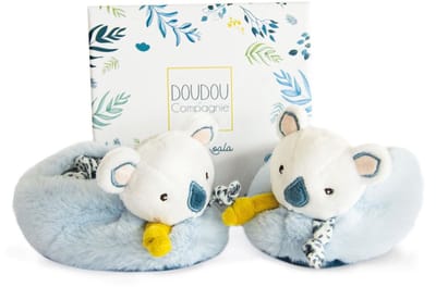 Doudou et Compagnie - Pluche Babyslofjes - Koala - Wit - 0 tot 6 maanden