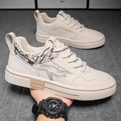 Vrijetijdsschoenen Vier Seizoenen Sportmode Bedrukt Laag Uitgesneden Boardschoenen Dagelijks Gebruik Buiten Straat Heren Herenschoenen 44 gray