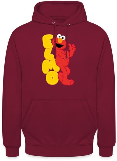 Sesamstraat Elmo Portret Hoodie Unisex