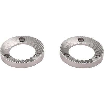 2 PIÈCES 64 mm Meules Plates de Remplacement pour Broyeur Mazzer Super Jolly DF64 E6P Lame Plate en Acier Inoxydable pour Mouture de Café gray