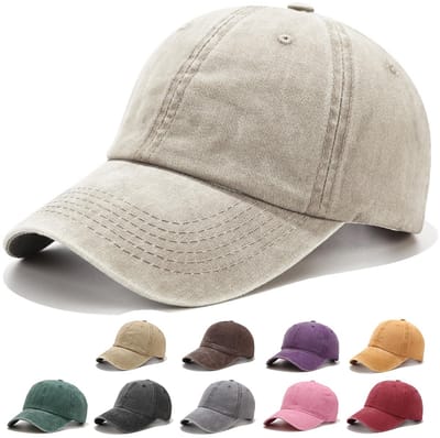 Retro baseballpet, uniseks, verstelbare maat, 100% katoen, vizier, zomermuts, ademend, voor mannen en vrouwen