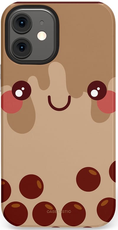 Casetastic Hoesje Geschikt voor Apple iPhone 12 Mini - Stijlvolle Beschermende Duo-layer Case - Smeltende choco bolletjes
