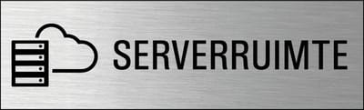 Serverruimte deurbordje met zelfklevende strip